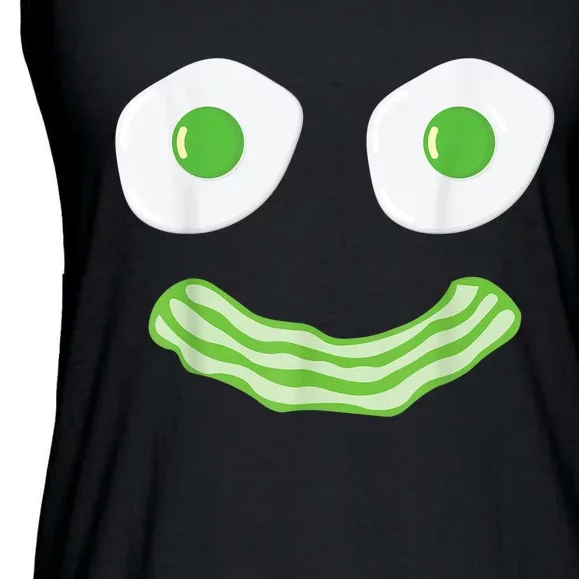 Green Eggs Ham Smile Face Brunch Breakfast Costume Ladies Essential Flowy Tank