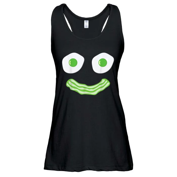 Green Eggs Ham Smile Face Brunch Breakfast Costume Ladies Essential Flowy Tank