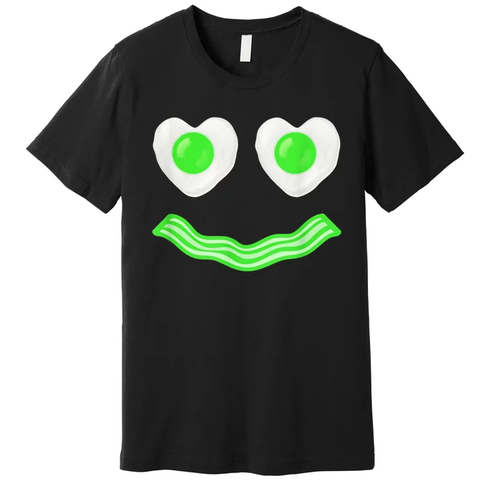 Green Eggs Ham Smile Face Brunch Breakfast Costume Premium T-Shirt