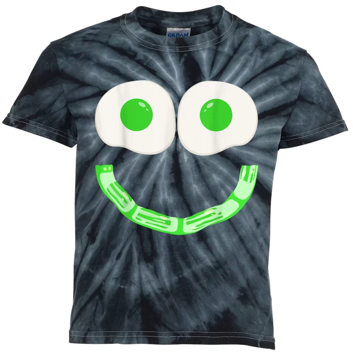 Green Eggs Ham Smile Face Brunch Breakfast Costume Kids Tie-Dye T-Shirt