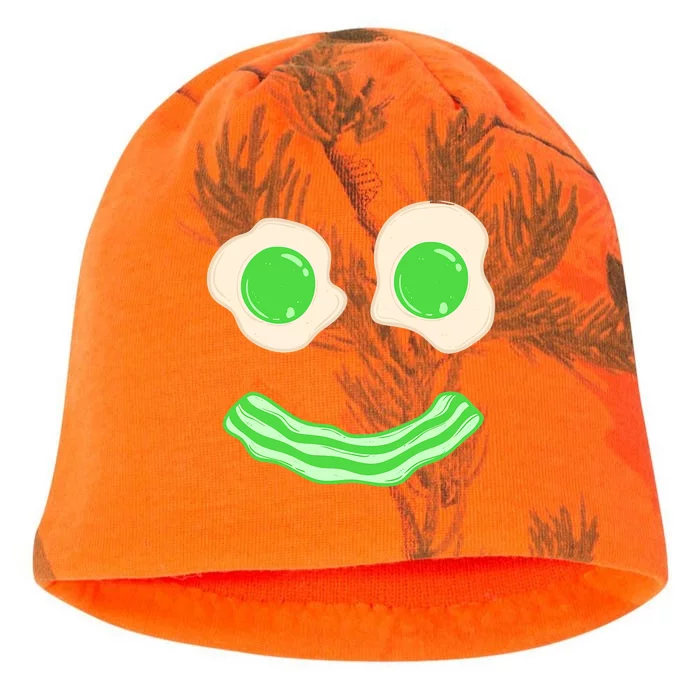 Green Eggs Ham Smile Face Brunch Breakfast Costume Kati - Camo Knit Beanie