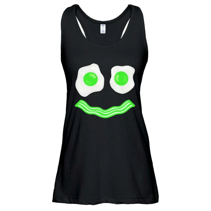 Green Eggs Ham Smile Face Brunch Breakfast Costume Ladies Essential Flowy Tank