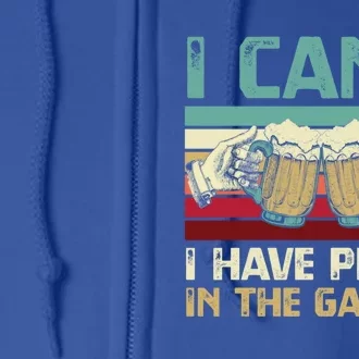 Garage Er I Can’t I Have Plans In The Garage Beer Lover Gift Full Zip Hoodie