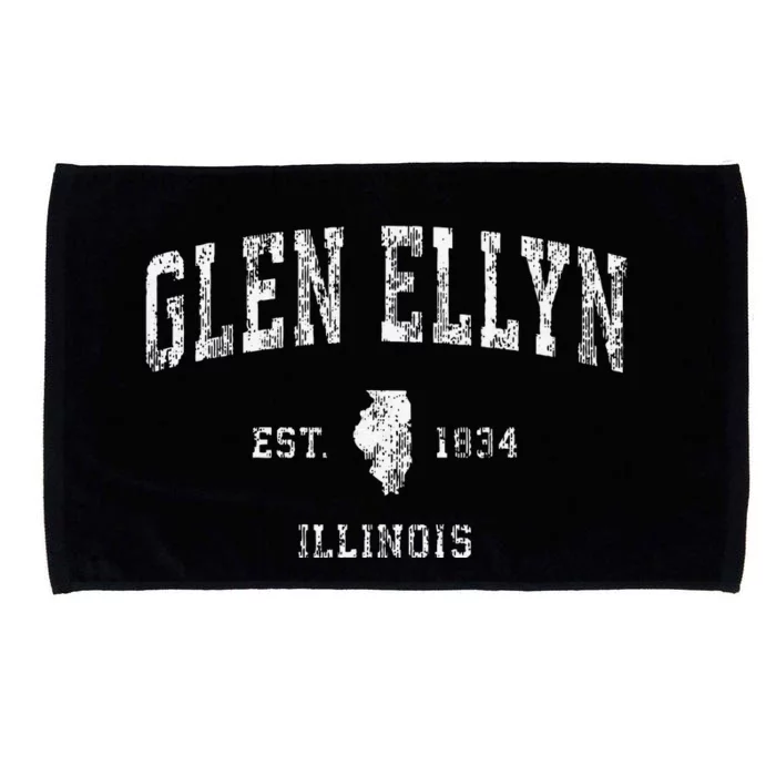 Glen Ellyn Illinois Il Vintage Athletic Sports Microfiber Hand Towel