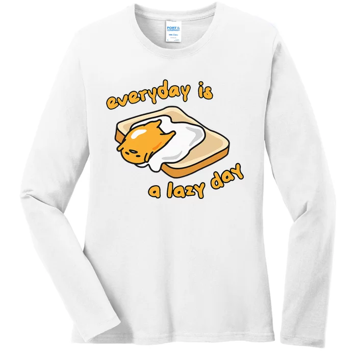 Gudetama Everyday Is A Lazy Day Ladies Long Sleeve Shirt