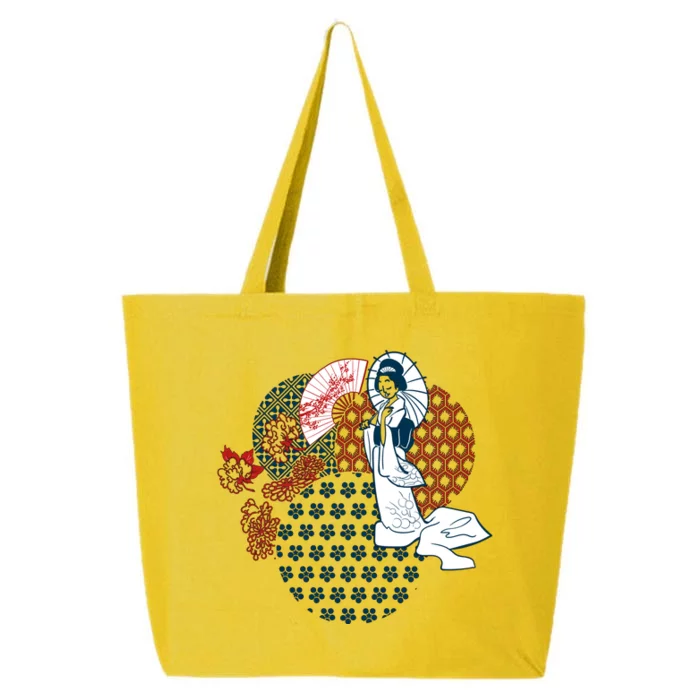 Geisha Fan Parasol Abstract 25L Jumbo Tote