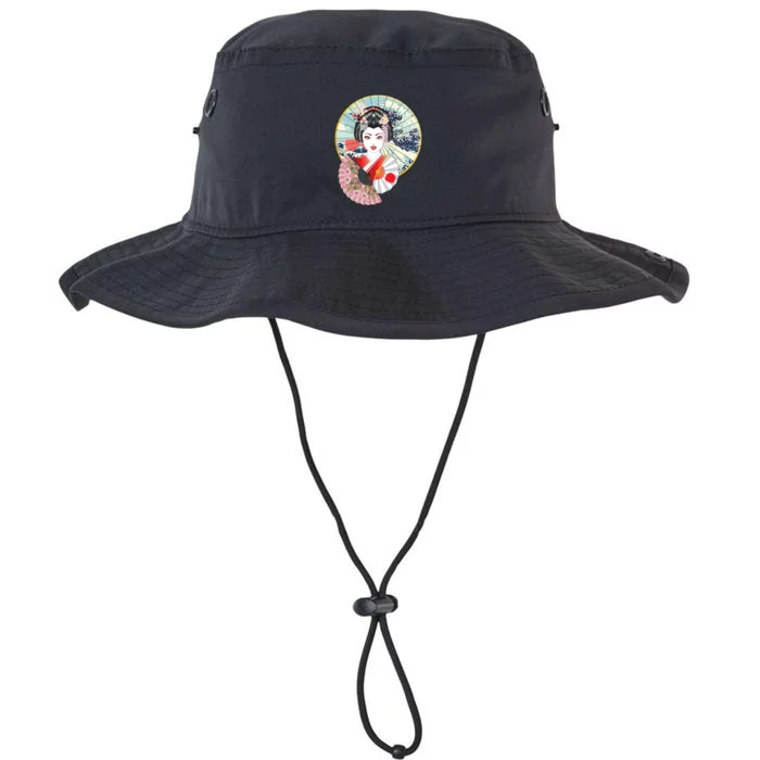 Geisha Great Wave Frame Fans Legacy Cool Fit Booney Bucket Hat