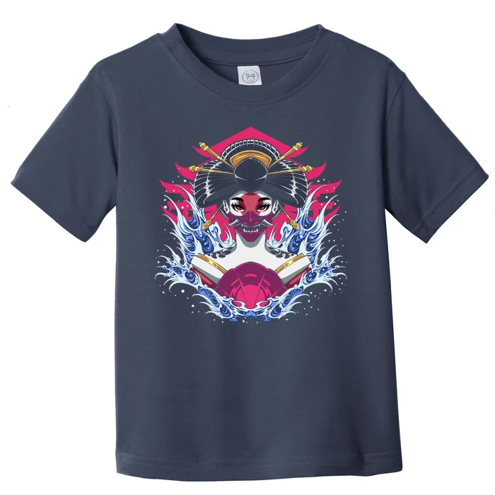 Geishia Ninja Mask Japanese Art Toddler T-Shirt