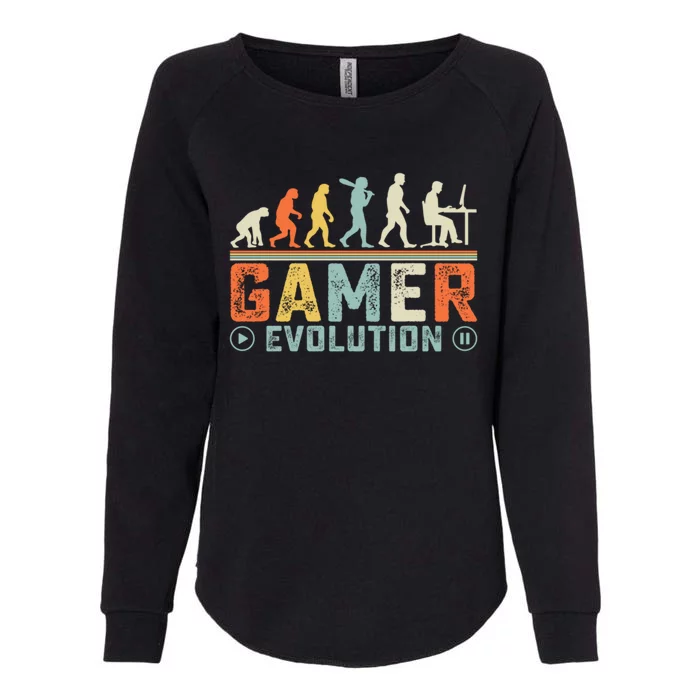 Gamer Evolution Legendary Gear Retro Gaming Session Vibes Cute Gift Womens California Wash Sweatshirt