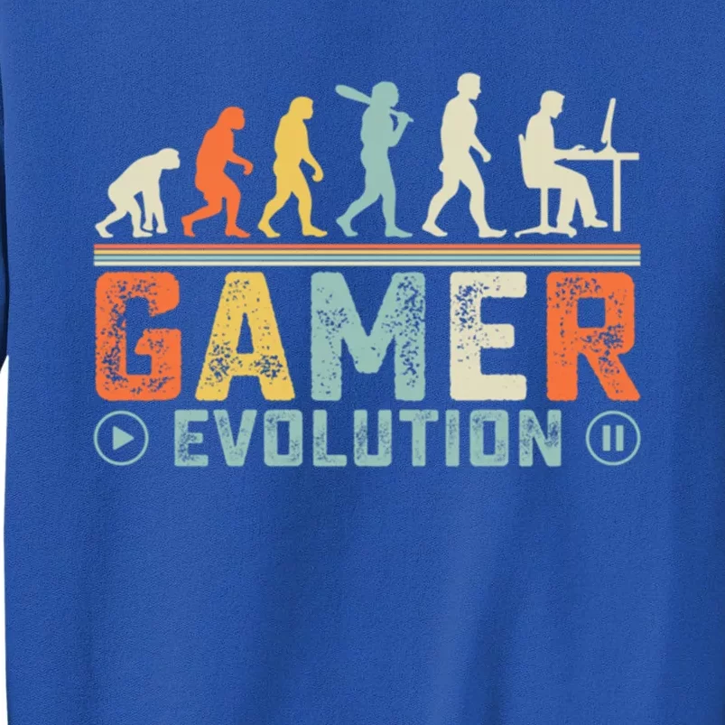 Gamer Evolution Legendary Gear Retro Gaming Session Vibes Cute Gift Tall Sweatshirt