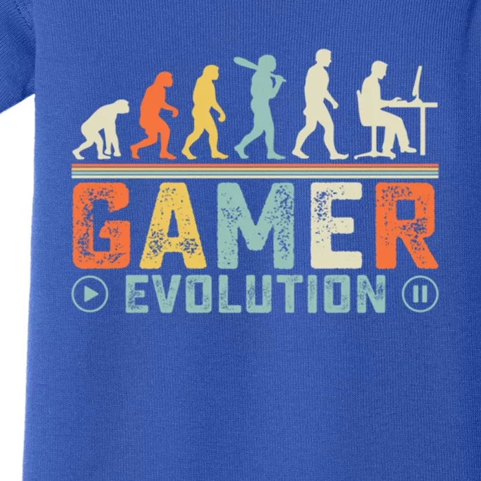 Gamer Evolution Legendary Gear Retro Gaming Session Vibes Cute Gift Baby Bodysuit