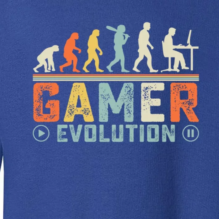 Gamer Evolution Legendary Gear Retro Gaming Session Vibes Cute Gift Toddler Sweatshirt