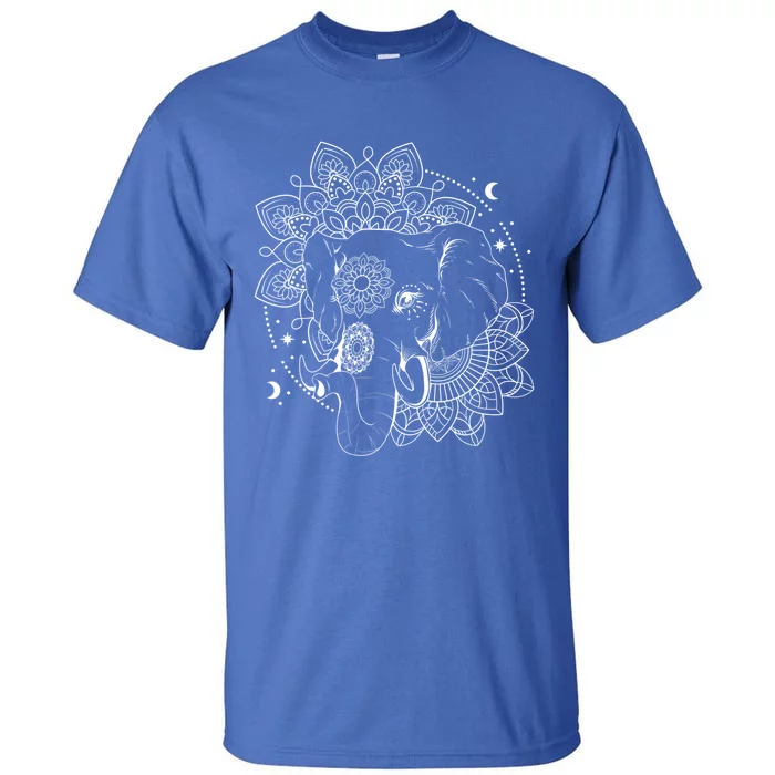 Ganesh Elephant Lotus Flower Dala Yoga Cute Gift Tall T-Shirt