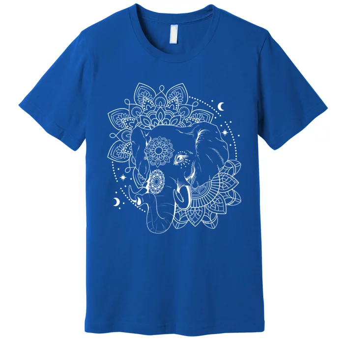 Ganesh Elephant Lotus Flower Dala Yoga Cute Gift Premium T-Shirt