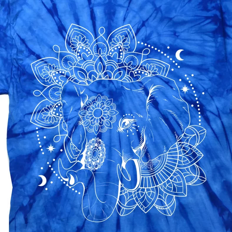 Ganesh Elephant Lotus Flower Dala Yoga Cute Gift Tie-Dye T-Shirt