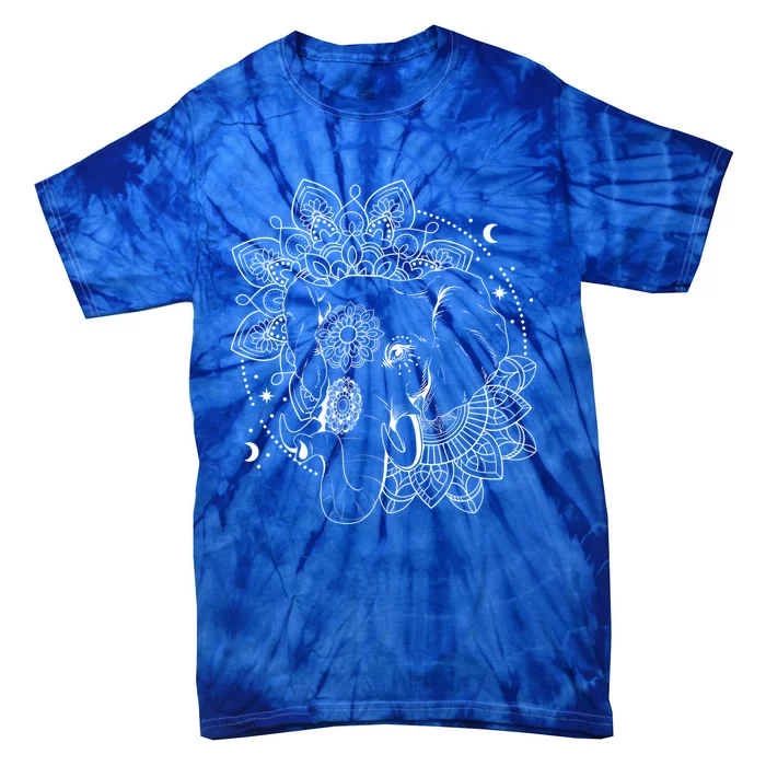 Ganesh Elephant Lotus Flower Dala Yoga Cute Gift Tie-Dye T-Shirt