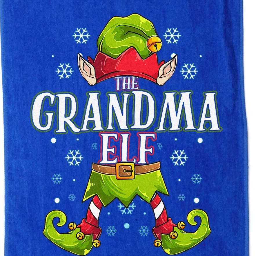 Grandma Elf Matching Family Group Christmas Party Platinum Collection Golf Towel