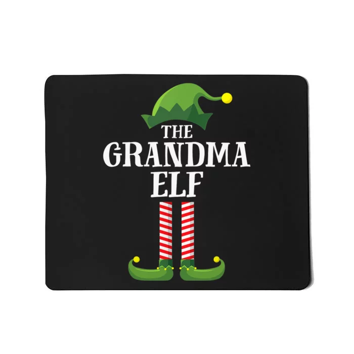 Grandma Elf Matching Family Group Christmas Party Mousepad