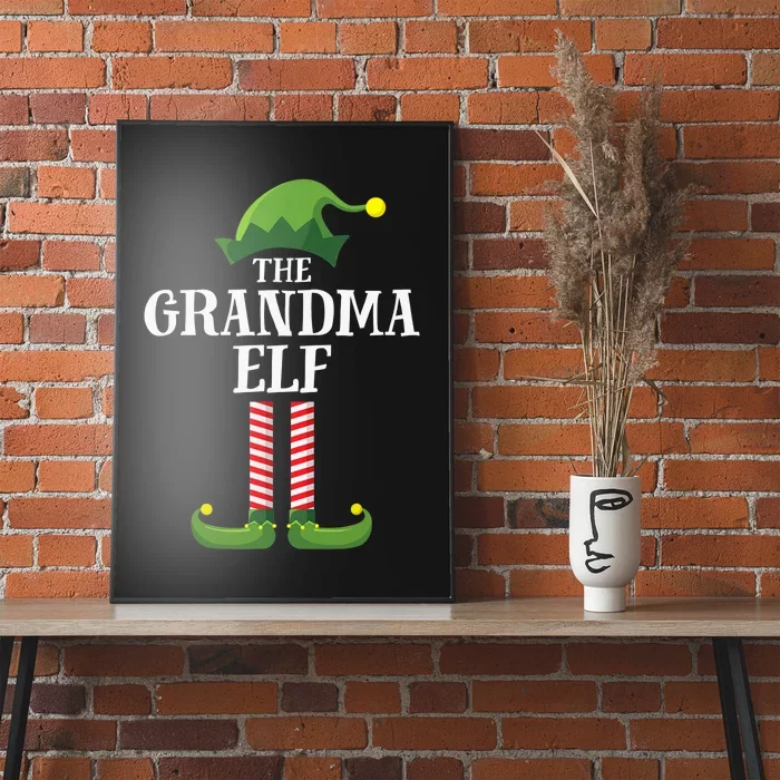 Grandma Elf Matching Family Group Christmas Party Poster