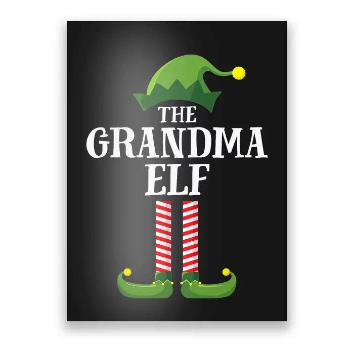 Grandma Elf Matching Family Group Christmas Party Poster