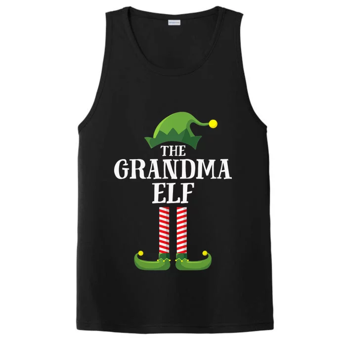 Grandma Elf Matching Family Group Christmas Party Performance Tank