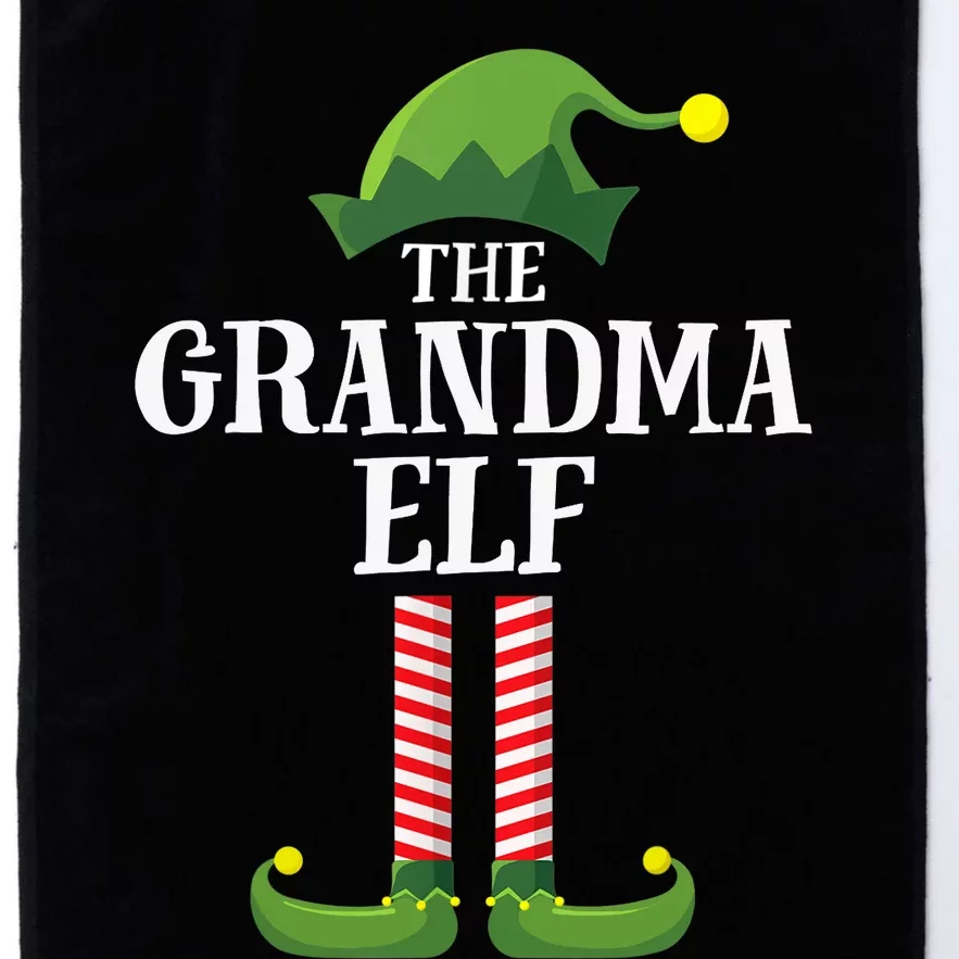 Grandma Elf Matching Family Group Christmas Party Platinum Collection Golf Towel