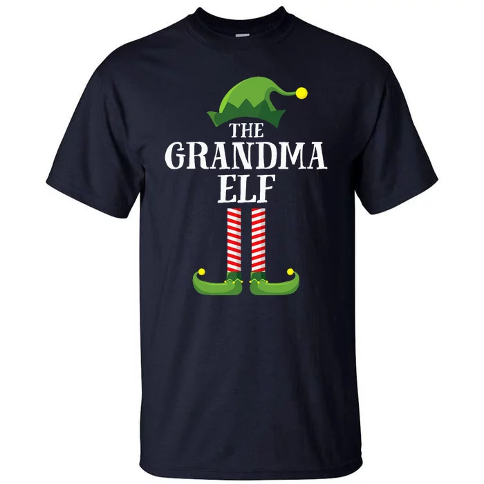 Grandma Elf Matching Family Group Christmas Party Pyjamas Tall T-Shirt