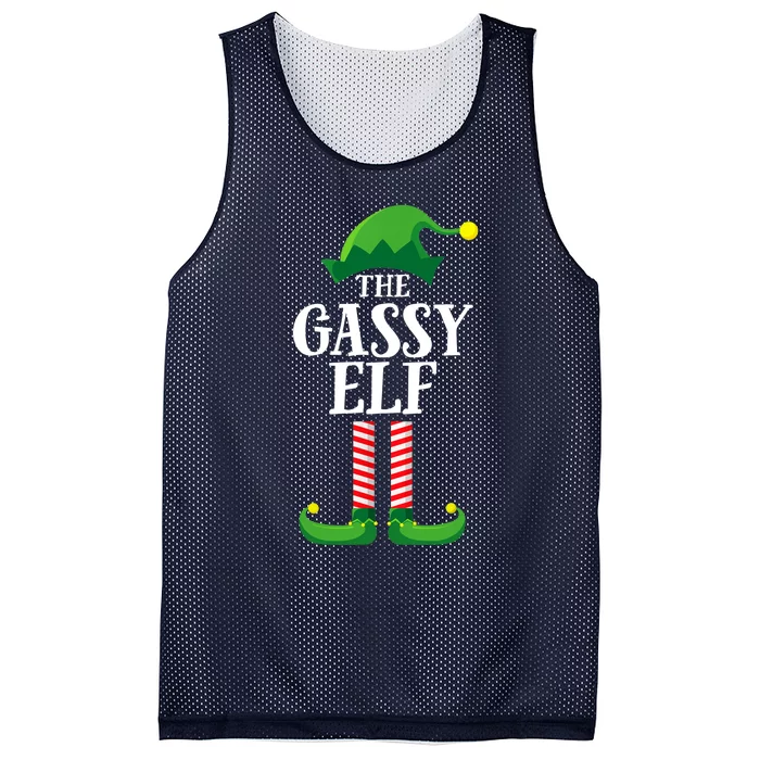 Gassy Elf Matching Family Group Christmas Party Mesh Reversible Basketball Jersey Tank