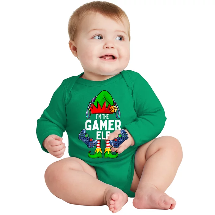 Gamer Elf Matching Family Christmas Baby Long Sleeve Bodysuit