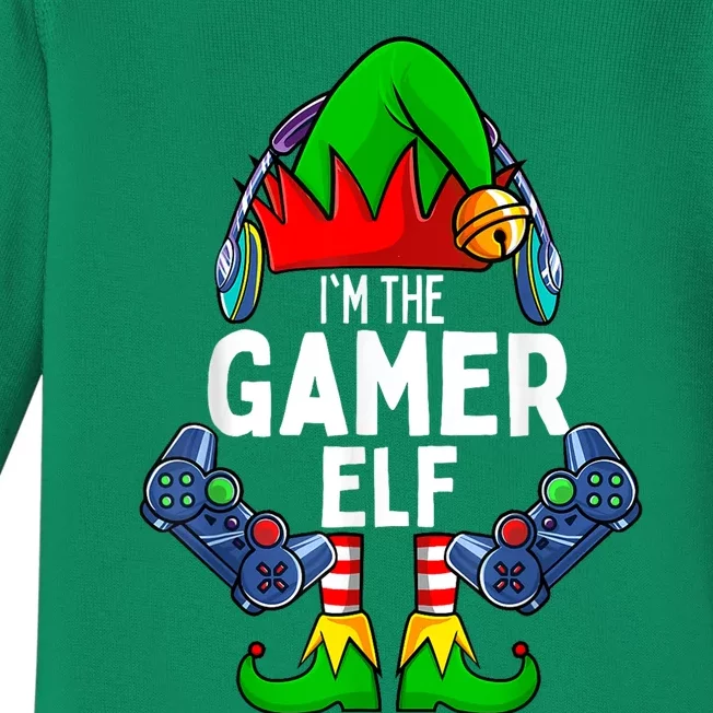 Gamer Elf Matching Family Christmas Baby Long Sleeve Bodysuit