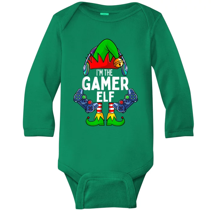 Gamer Elf Matching Family Christmas Baby Long Sleeve Bodysuit