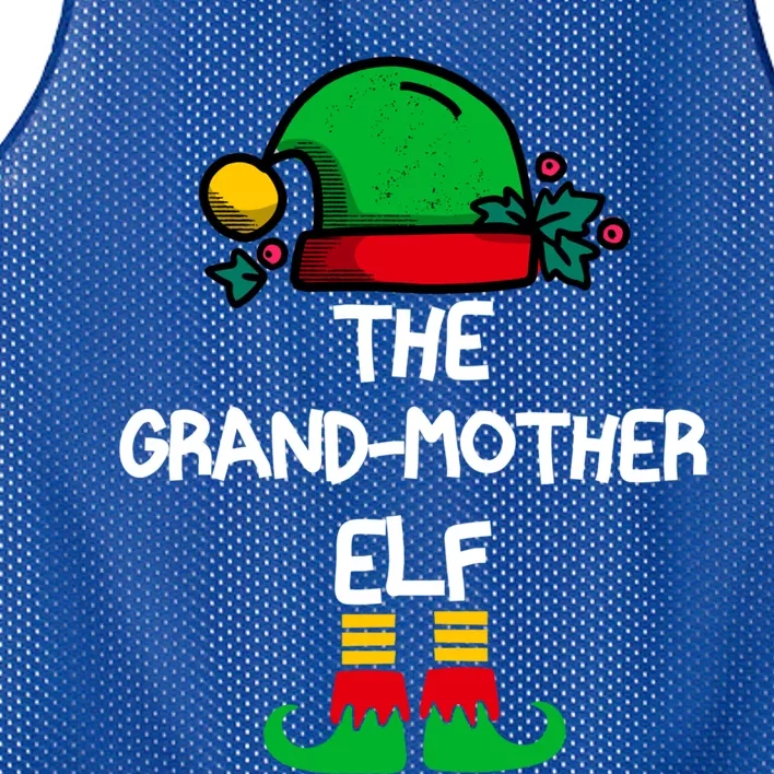 Grandmother Elf Matching Group Xmas Funny Family Christmas Gift Mesh Reversible Basketball Jersey Tank