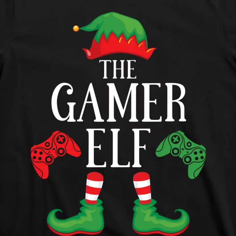 Gamer Elf Matching Group Xmas Gaming Funny Family Christmas T-Shirt