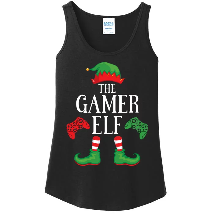 Gamer Elf Matching Group Xmas Gaming Funny Family Christmas Ladies Essential Tank