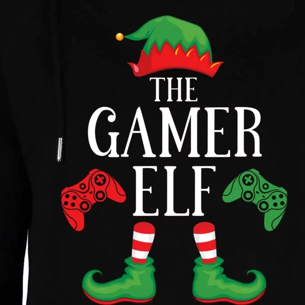 Gamer Elf Matching Group Xmas Gaming Funny Family Christmas Womens Funnel Neck Pullover Hood