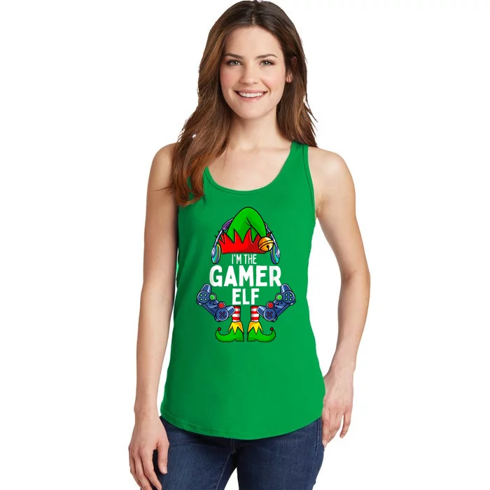 Gamer Elf Matching Family Christmas Ladies Essential Tank