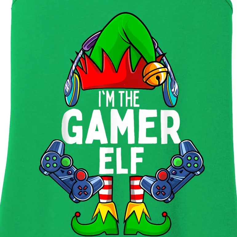 Gamer Elf Matching Family Christmas Ladies Essential Tank