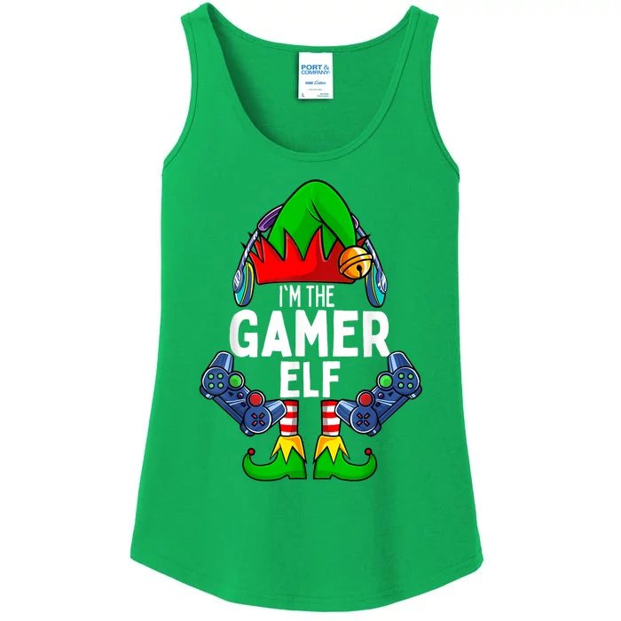 Gamer Elf Matching Family Christmas Ladies Essential Tank