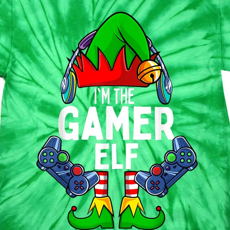 Gamer Elf Matching Family Christmas Tie-Dye T-Shirt