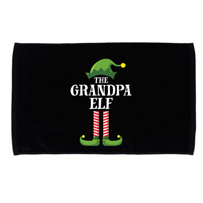 Grandpa Elf Matching Family Group Christmas Party Microfiber Hand Towel