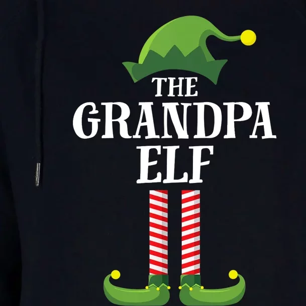 Grandpa Elf Matching Family Group Christmas Party Womens Funnel Neck Pullover Hood