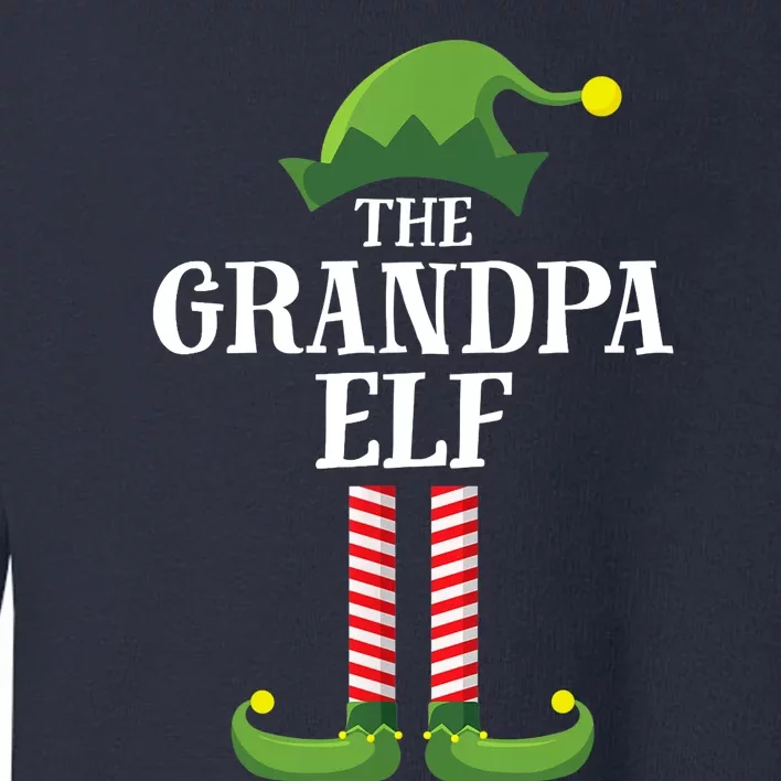 Grandpa Elf Matching Family Group Christmas Party Toddler Sweatshirt