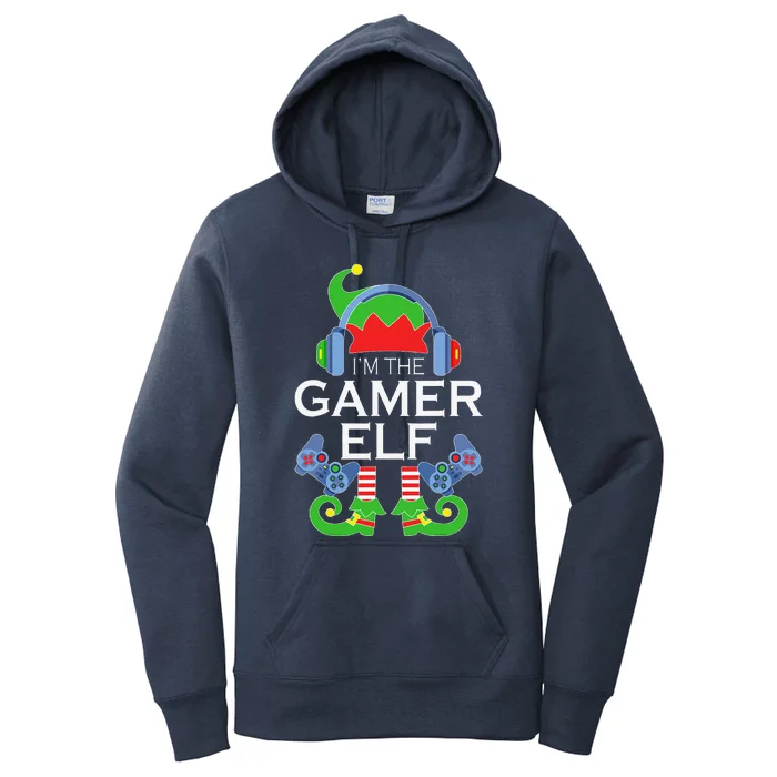 Gamer Elf Matching Family Christmas Funny Im The Gaming Elf Women's Pullover Hoodie