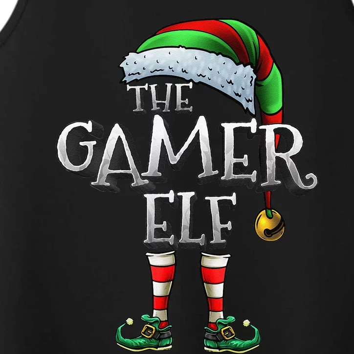 Gamer Elf Matching Family Christmas Gamer Elf Performance Tank