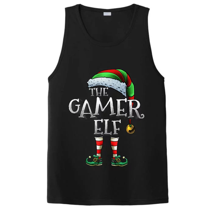 Gamer Elf Matching Family Christmas Gamer Elf Performance Tank