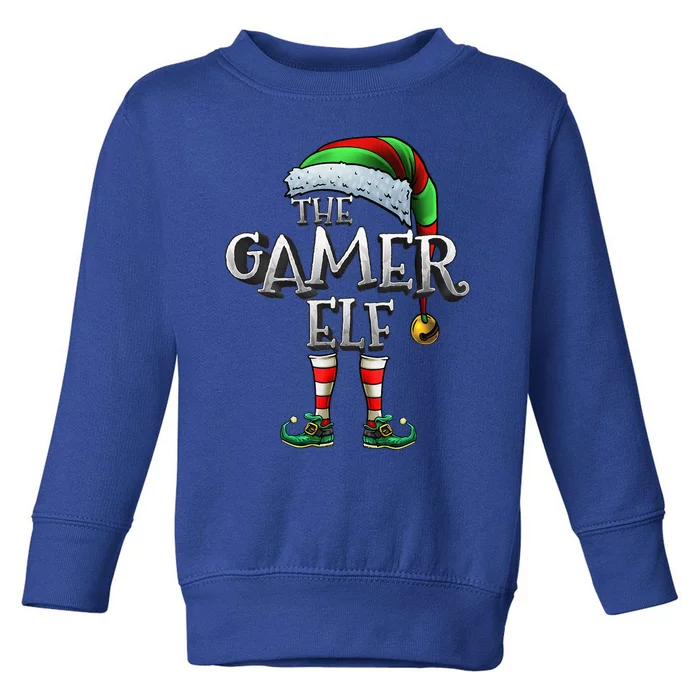 Gamer Elf Matching Family Christmas Gamer Elf Toddler Sweatshirt