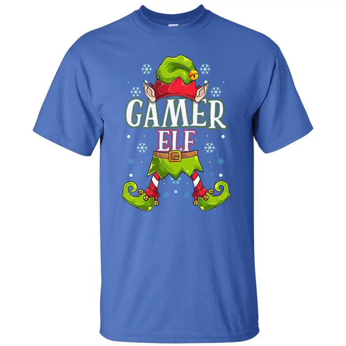 Gamer Elf Matching Family Group Christmas Party Tall T-Shirt