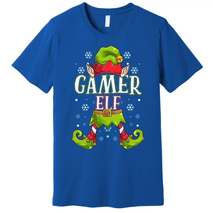 Gamer Elf Matching Family Group Christmas Party Premium T-Shirt