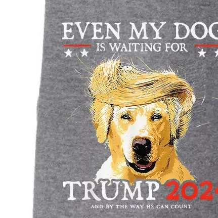 Groovy Even My Dog Is Waiting For Trump 2024 Funny Dog Doggie 3-End Fleece Hoodie