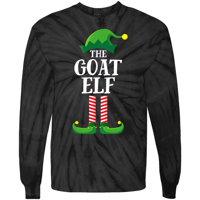 Goat Elf Matching Family Group Christmas Party Tie-Dye Long Sleeve Shirt